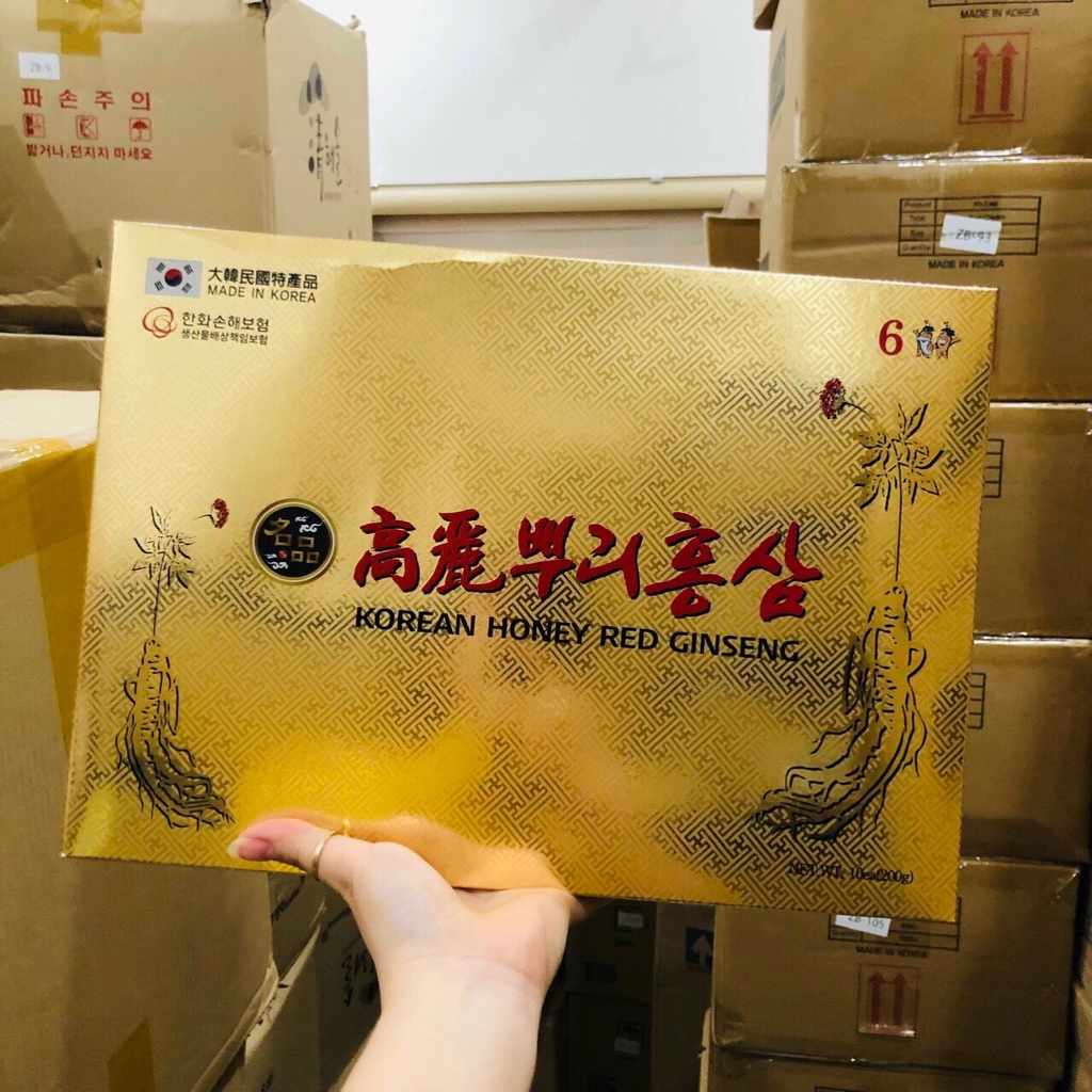Sâm tẩm mật ong nguyên củ 10 củ-hàn