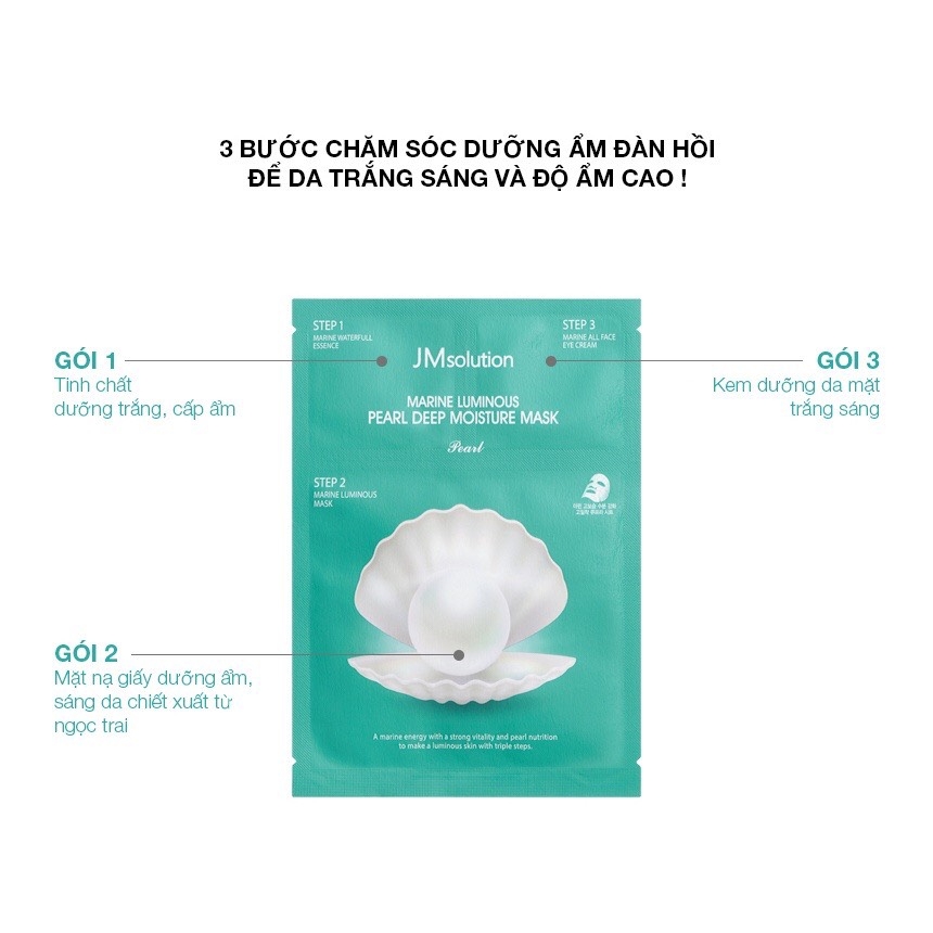 MẶT NẠ DƯỠNG TRẮNG DA NGỌC TRAI JM SOLUTION -HÀN