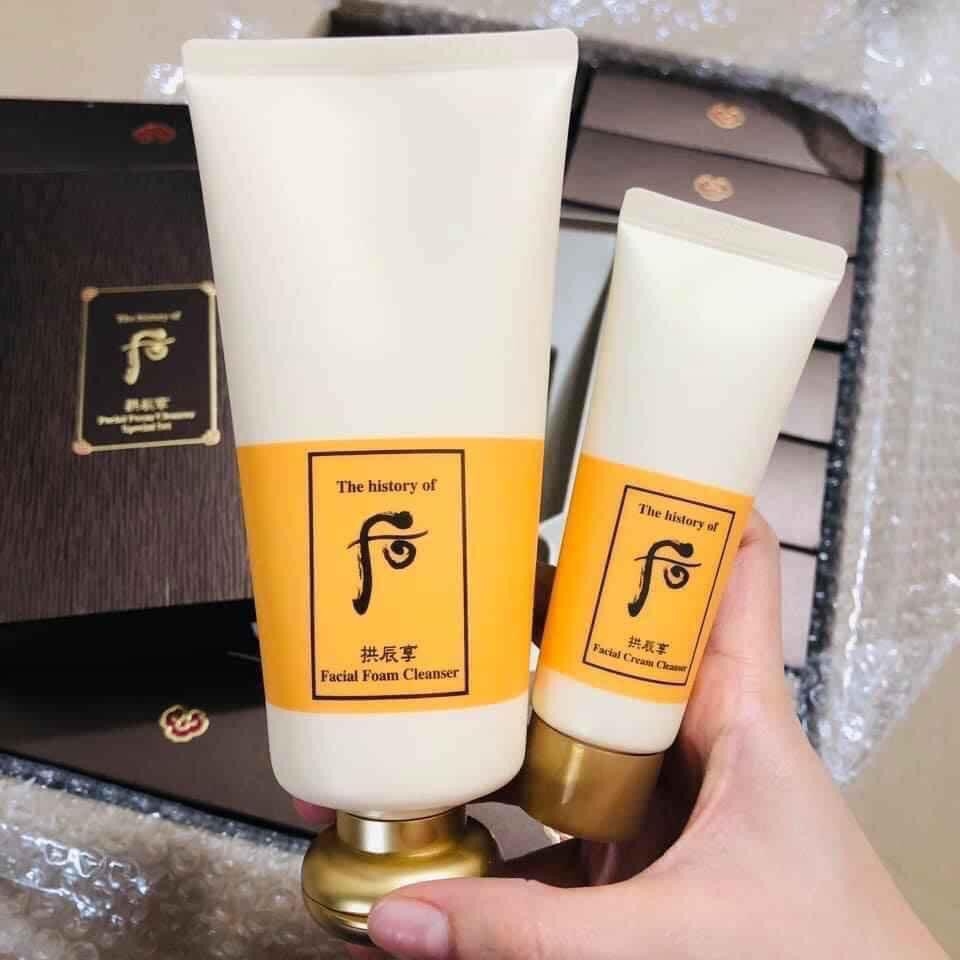 SET SỮA RỬA MẶT WHOO VÀNG-hàn