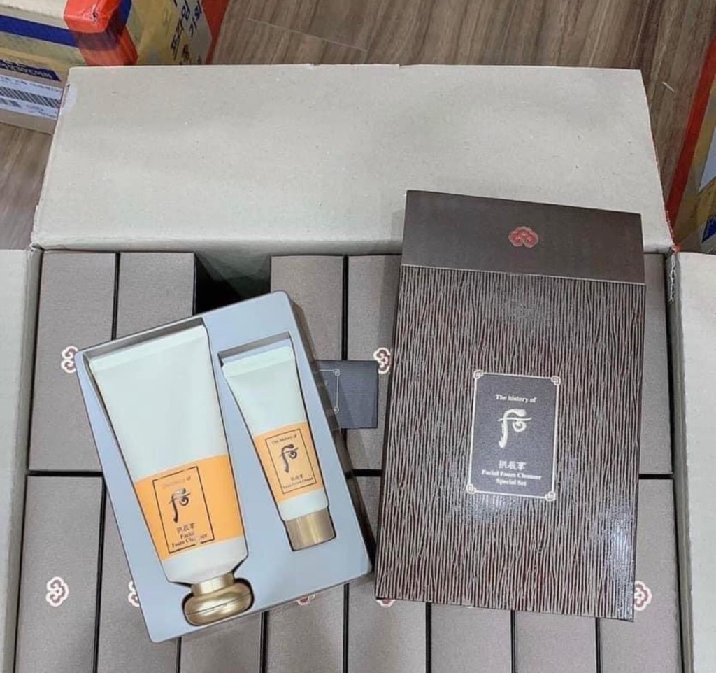 SET SỮA RỬA MẶT WHOO VÀNG-hàn