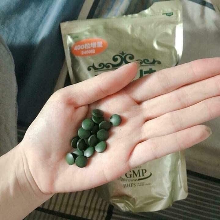 Tảo xoắn Spirulina 2400 viên dạng túi Nhật Bản