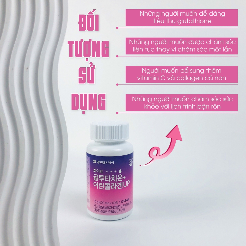 Viên uống trắng da trị nám glutathione -hàn