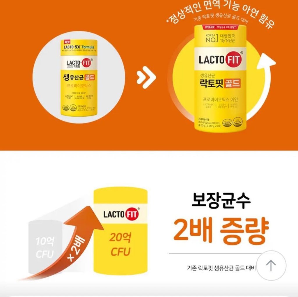 Men vi sinh Hàn Quốc dành cho gia đình LACTO-FIT GOLD