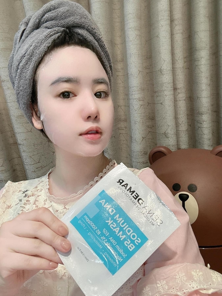 Mặt nạ cấp ẩm, dưỡng trắng, phục hồi da Sena Demar Sodium DNA B5 -HÀN-bịch 10 miếng