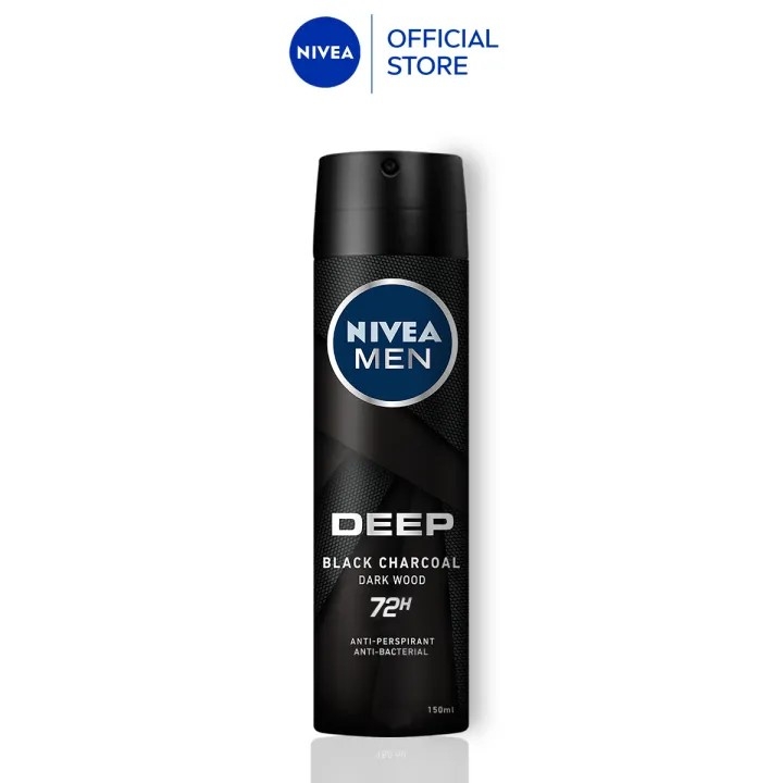 Xịt Ngăn Mùi NIVEA Men Than Hoạt Tính 150ml 72h