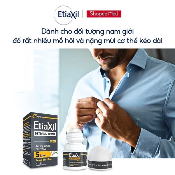 Lăn Khử Mùi Etiaxil Giảm Mồ Hôi Ngăn Mùi Pháp 15ml Đỏ