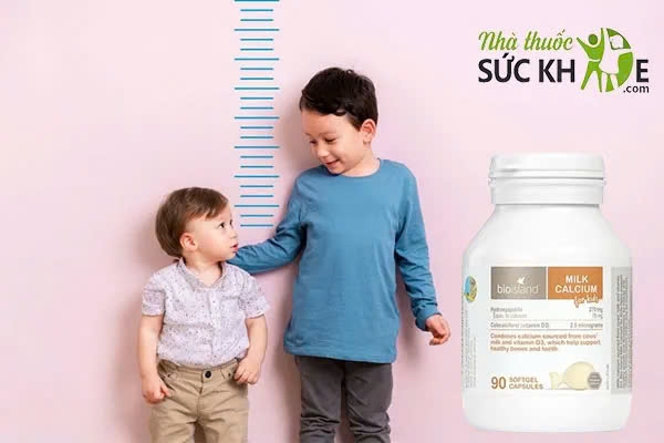 Canxi Milk calcium Bio Island Úc - sữa bò non cho bé, 90 viên