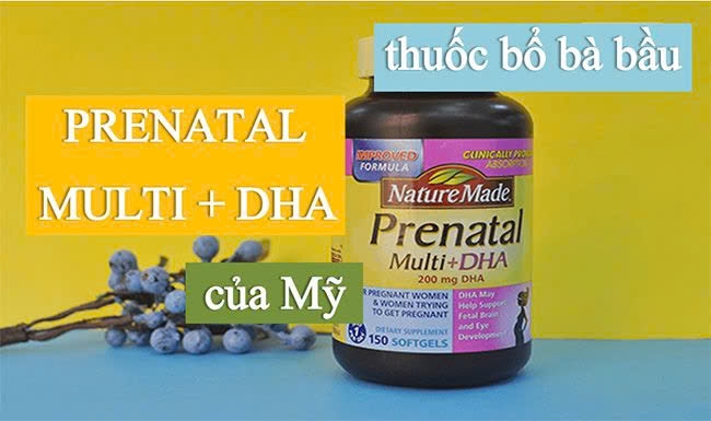 Viên Vitamin bầu Nature Made prenatal Multi +DHA Mỹ 150 viên