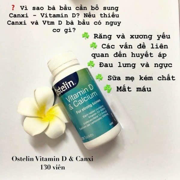 Ostelin D & Calium cho bà bầu-Úc-130 viên