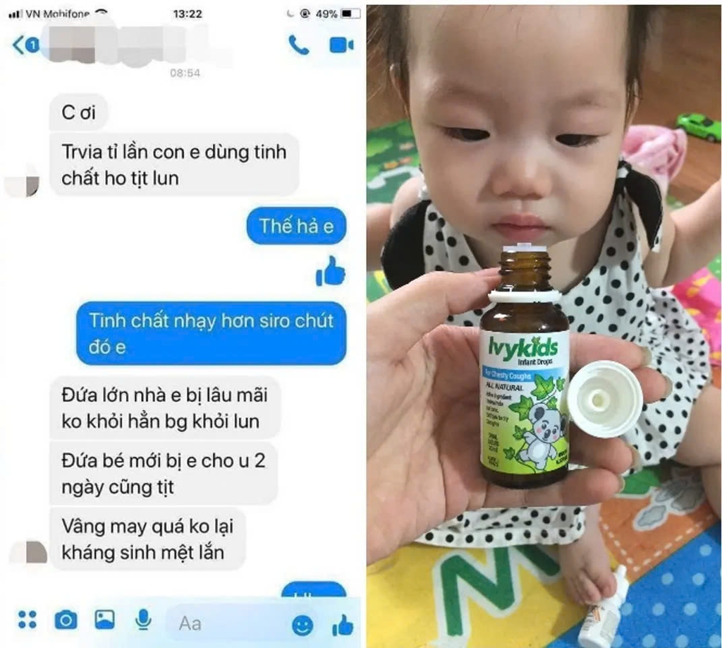 Tinh chất trị ho lvykids cho trẻ sơ sinh và trẻ nhỏ -Úu-/200ml