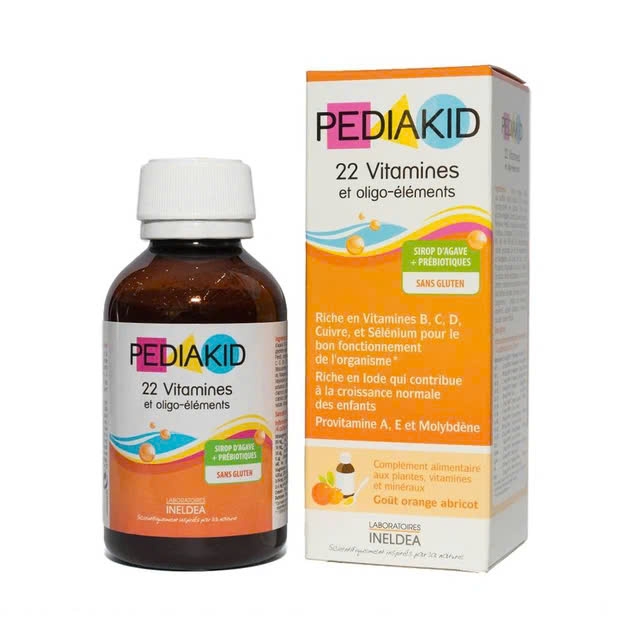 Siro Pediakid 22vitamin và kháng chất -125ml-Pháp (chai)