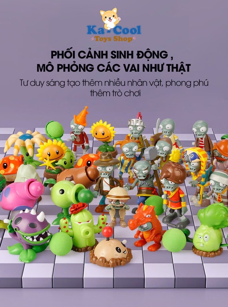 Bộ Đồ Chơi Hoa Quả Nổi Giận Plant And Zombies 668-3