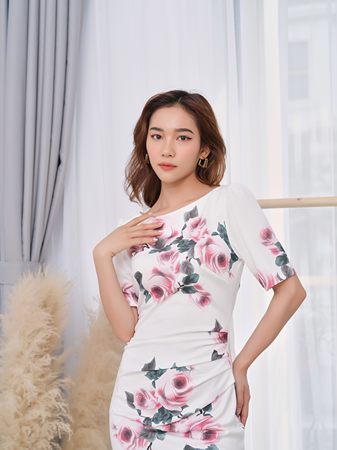 Váy Body hoạ tiết hoa- V340 | HECCI FASHION