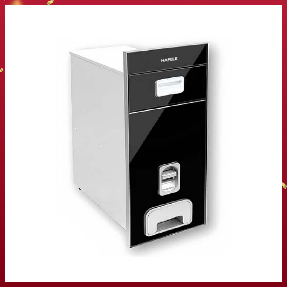 Thùng Đựng Gạo Mặt Kính Đen Âm 300mm Hafele 549.32.991 chính hãng