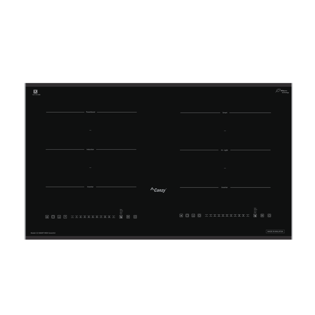 Bếp điện từ hỗn hợp Canzy CZ-SMART 99DH Serial 8.0 chính hãng