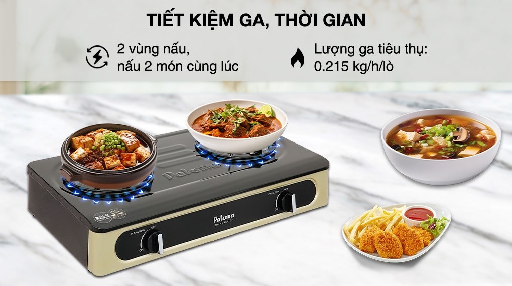 Bếp gas đôi Paloma PA-V71EG