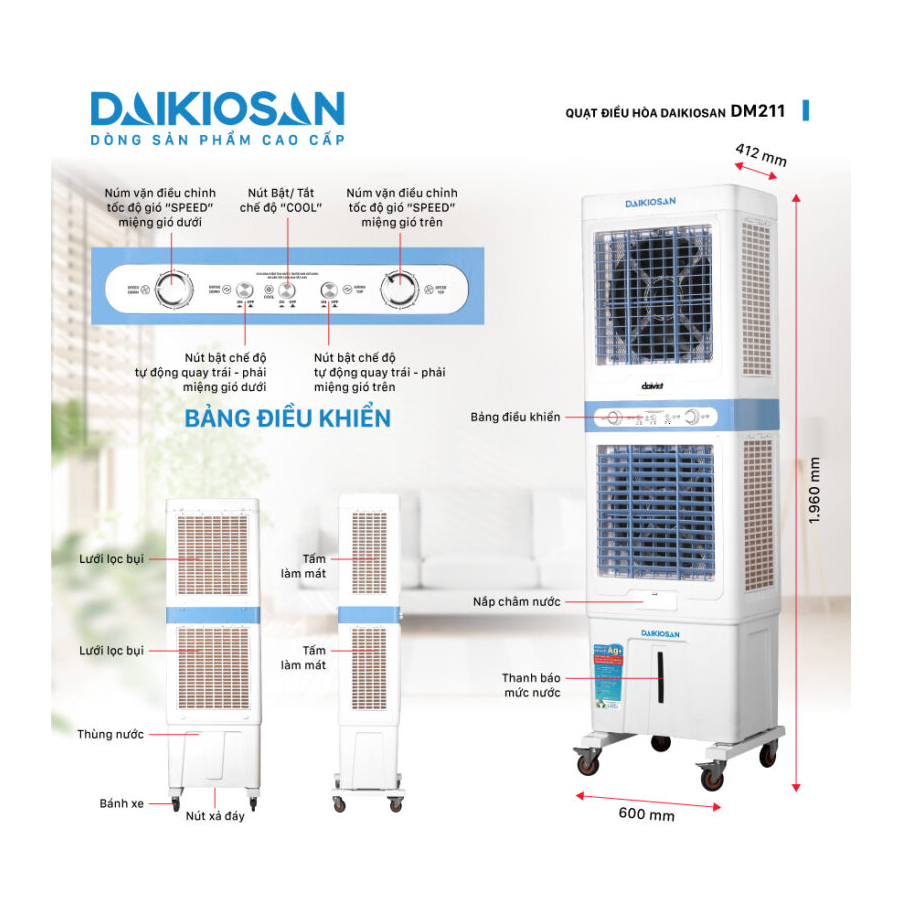 Quạt hơi nước Daikiosan DM211
