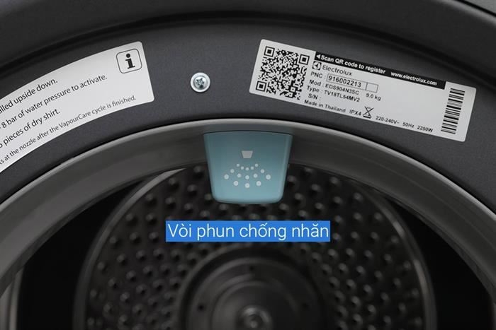 Máy sấy quần áo Electrolux UltimateCare 9Kg EDS904N3SC (Sấy thông hơi)