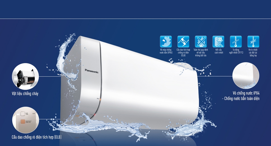 Máy nước nóng gián tiếp Panasonic 20 lít DH-20HBMVW
