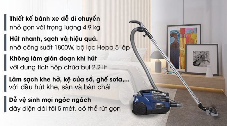 Máy hút bụi dạng hộp Panasonic MC-CL573AN49