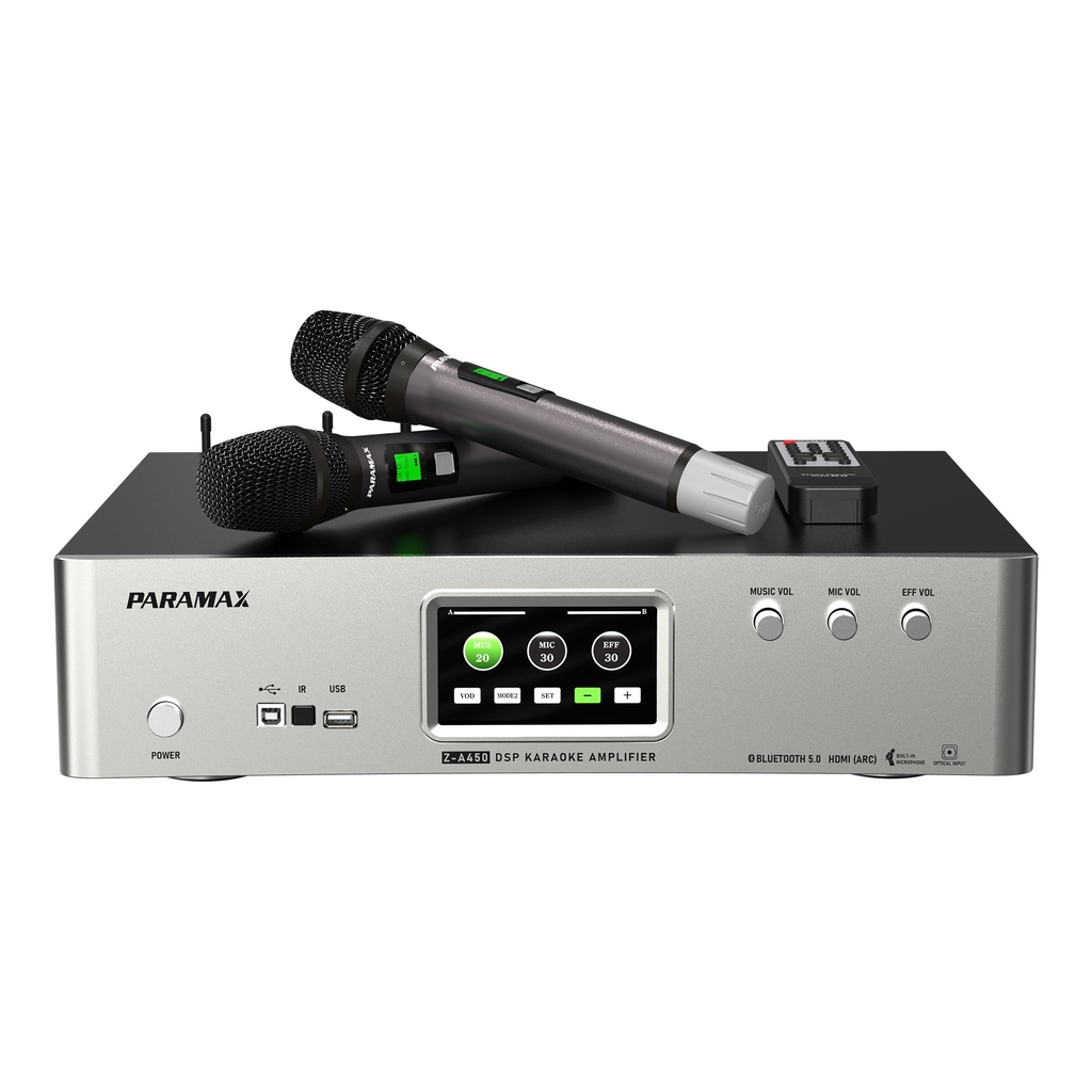 Amply Karaoke Paramax Z-A450 (Tích hợp vang số và micro không dây)