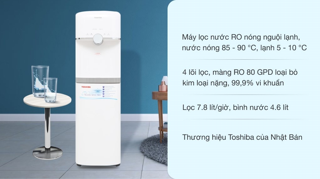 Máy lọc nước RO nóng lạnh Toshiba TWP-W1643SV-W (3 chế độ nước)