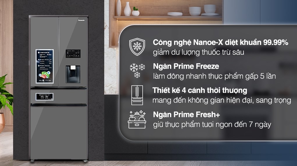 Tủ lạnh Panasonic Inverter 540 lít NR-YW590YMMV