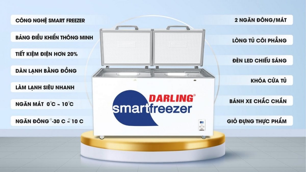 Tủ Đông + Mát Smart Darling 230 lít DMF-2699WS