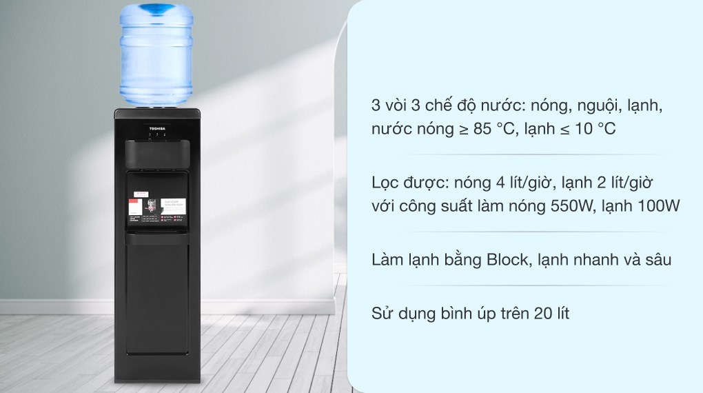 Máy nước nóng lạnh Toshiba RWF-W1917TV 650W
