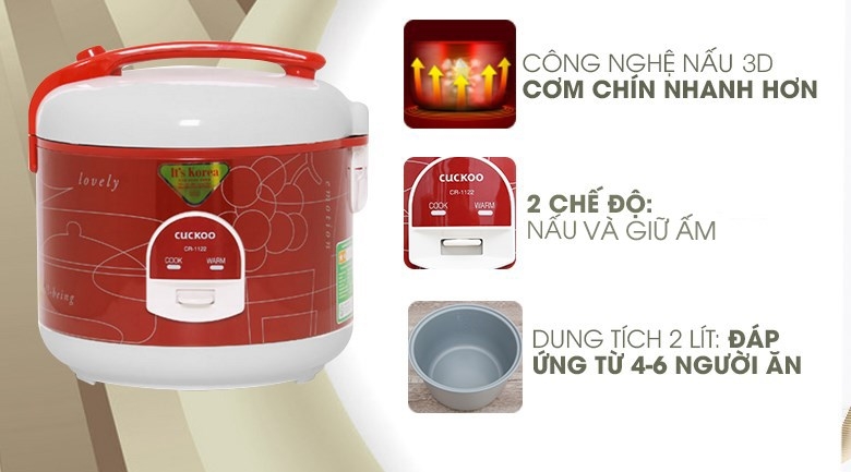 Nồi cơm điện Cuckoo 2 lít CR-1122