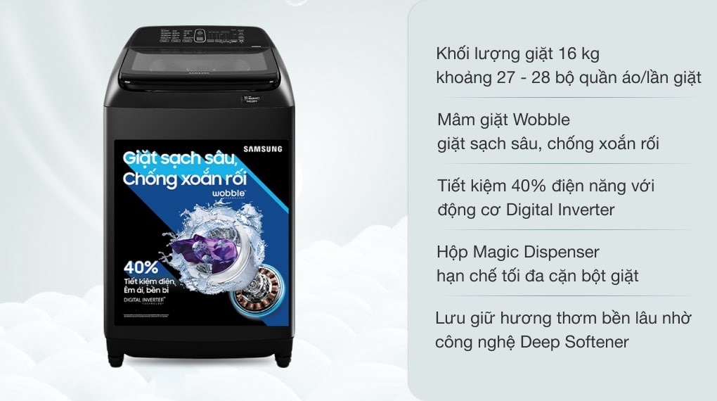 Máy giặt Samsung inverter 16Kg WA16R6380BV/SV