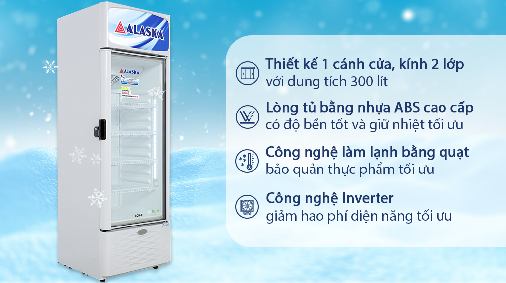 Tủ mát Alaska inverter 300 lít LC-533HI