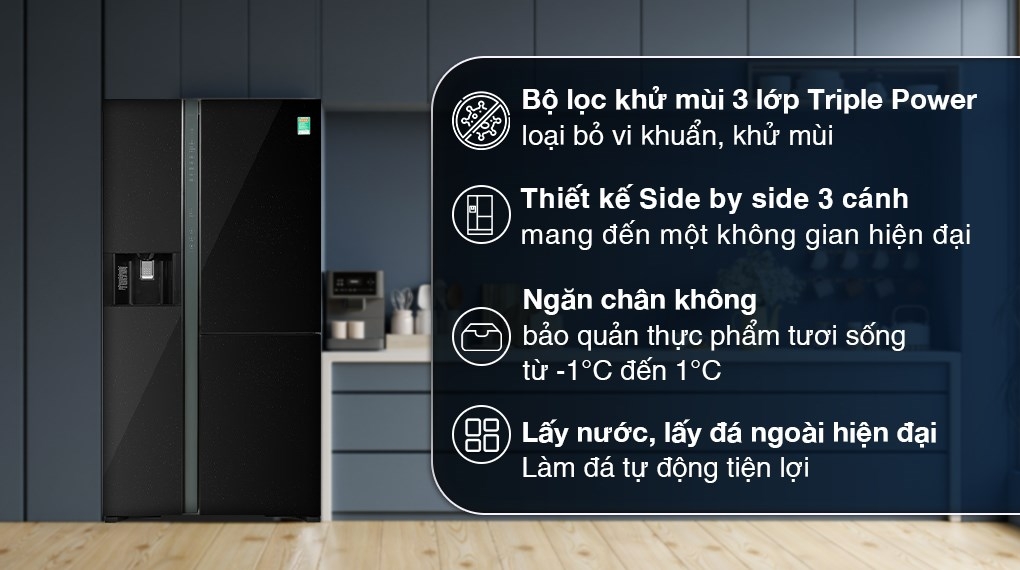 Tủ lạnh Hitachi Inverter 569 lít R-MX800GVGV0(GBK)
