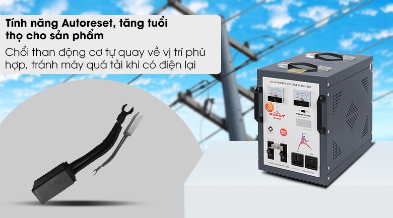 Ổn áp Robot 1 pha 5KVA 90
