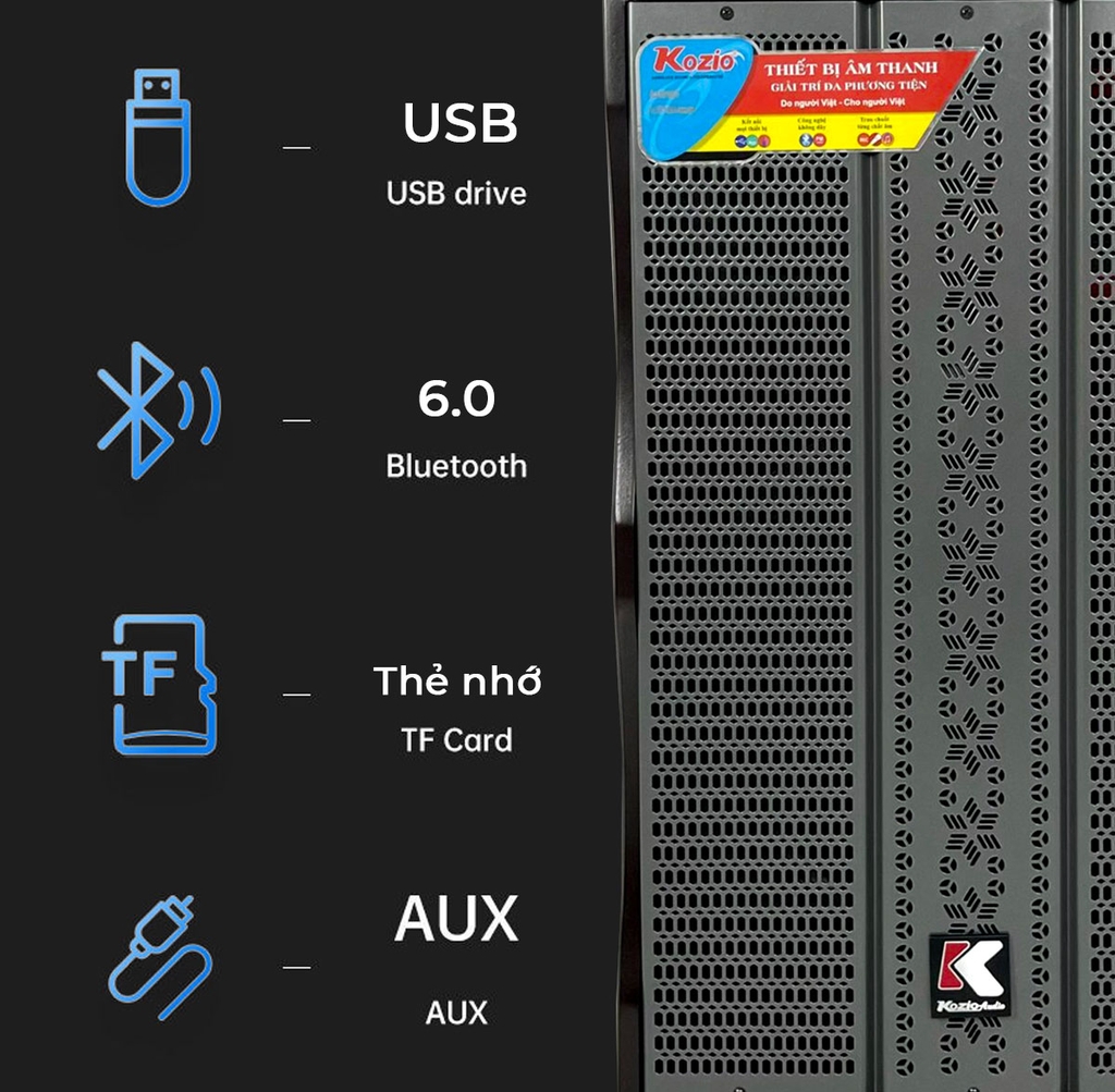Loa di động 4 tấc đơn KOZIO KH-1510Q