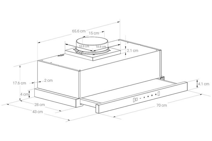 Máy hút mùi âm tủ Hafele HC-H7032TB