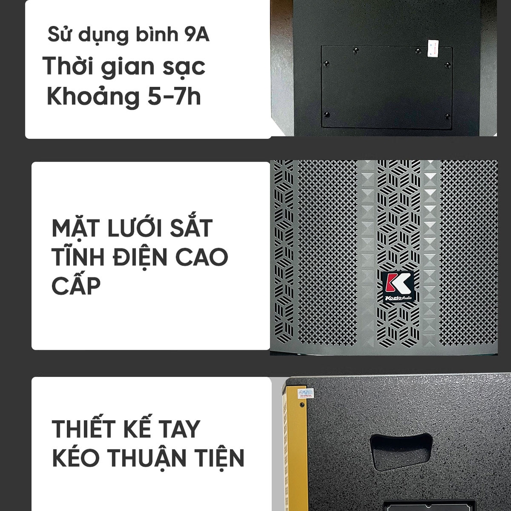 Loa di động 4 tấc đơn KOZIO KH-1509V
