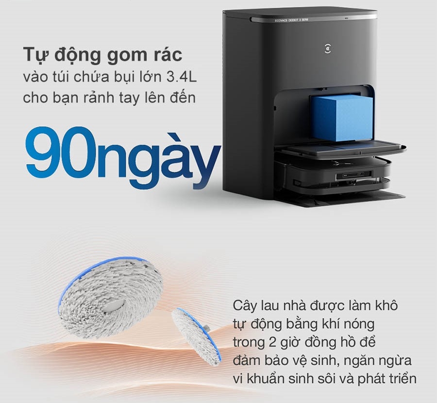 Robot hút bụi lau nhà Ecovacs Deebot X5 Pro Omni