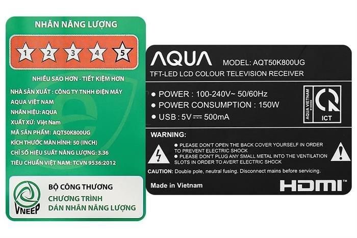 Android Tivi Aqua 4K 50 inch AQT50K800UG