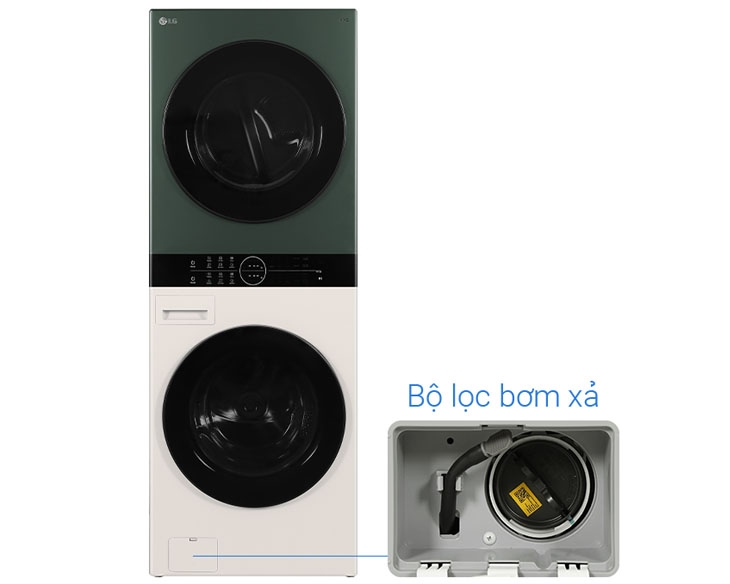 Tháp giặt sấy LG 25/17 kg WT2517NHEG