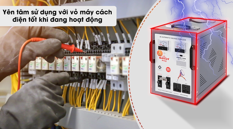 Ổn áp Robot 1 pha 5KVA 140 RENO
