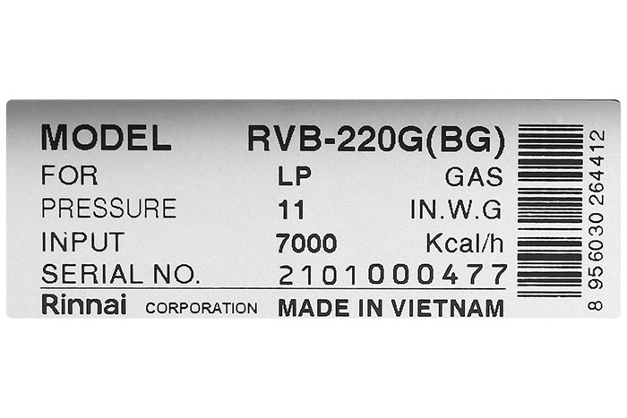Bếp ga âm Rinnai RVB-220G(BG