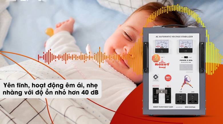 Ổn áp Robot 1 pha 5KVA 140 RENO