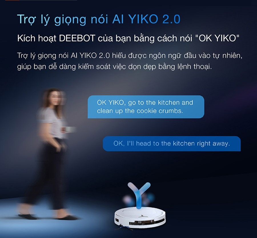Robot hút bụi lau nhà Ecovacs T50 Pro Omni – Trắng/Đen 2025