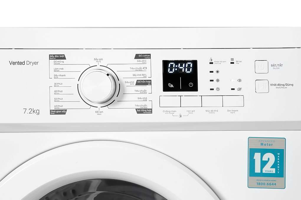 Máy sấy quần áo Casper 7.2 kg TD-72VWD (Sấy thông hơi)