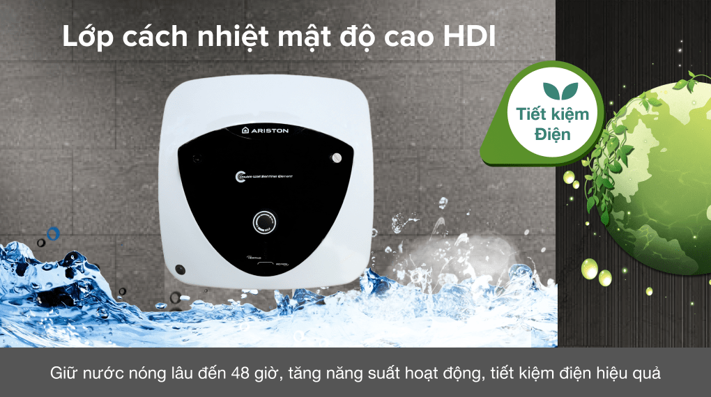 Máy nước nóng gián tiếp Ariston 15 lít 2500W AN 15 LUX FE