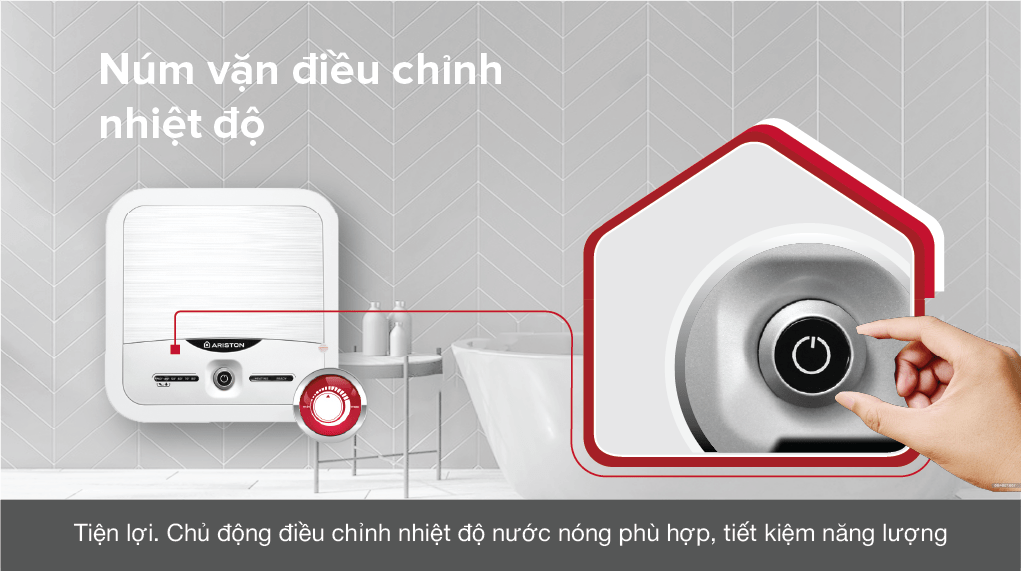 Máy nước nóng gián tiếp Ariston 15 lít 2500W AN2 15 LUX 2.5 FE