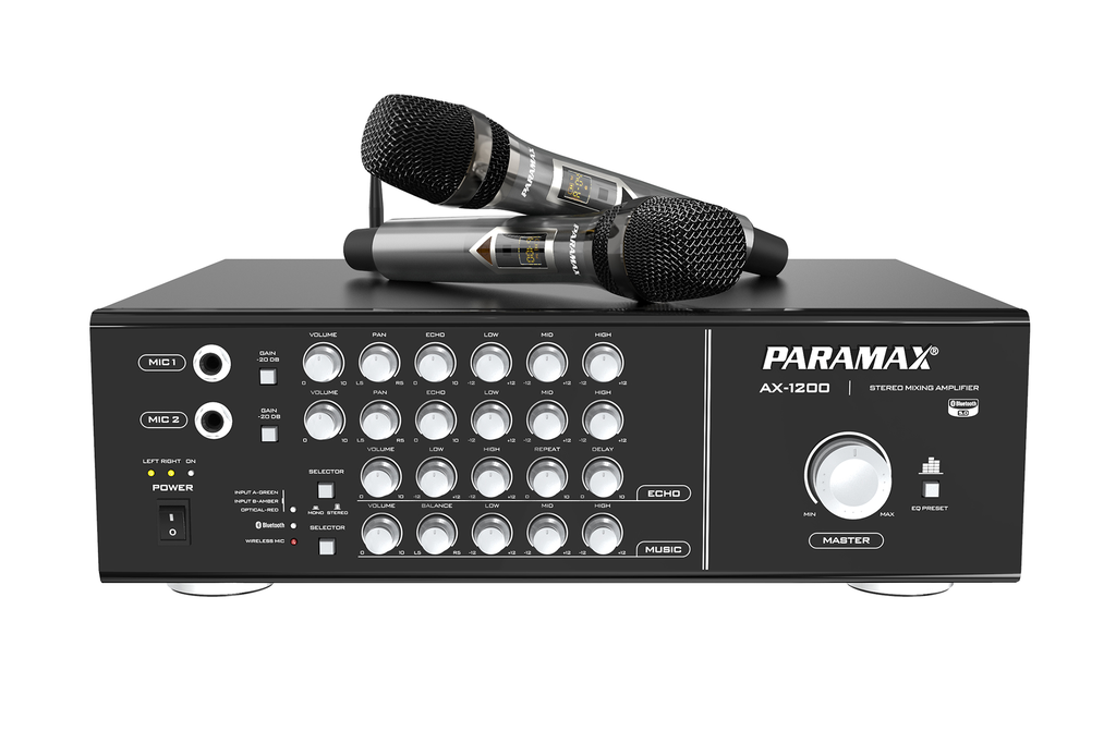 Amply Paramax Karaoke AX-1200 (Tích hợp micro không dây)