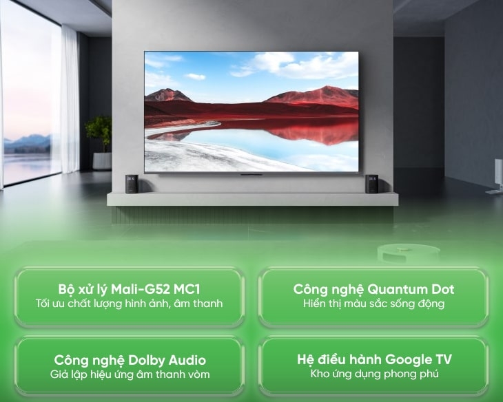 Google Tivi Xiaomi A Pro QLED 4K 43 inch L43MA-SSEA