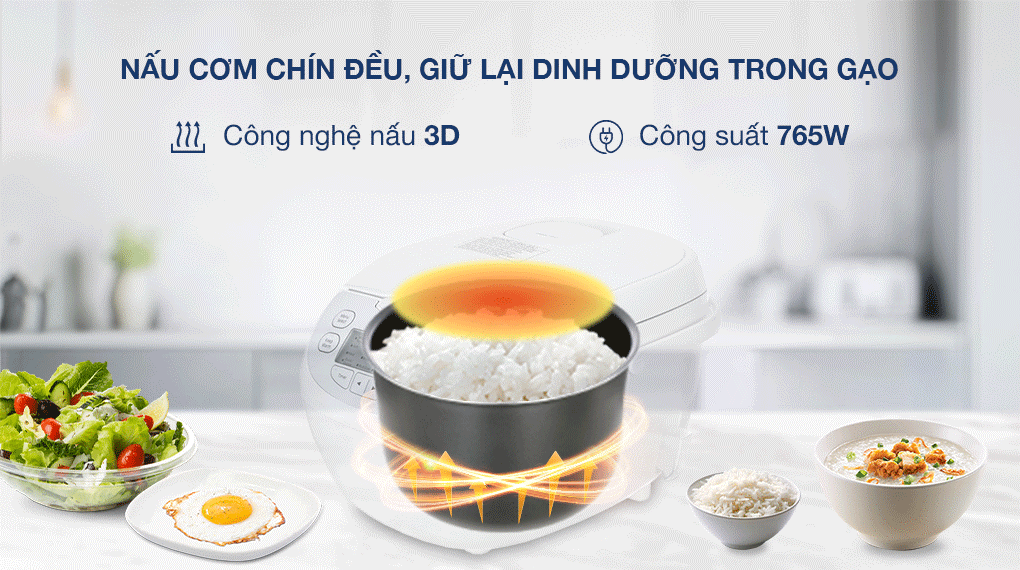 Nồi cơm điện tử Panasonic 1.8 lít SR-CL188WRAM